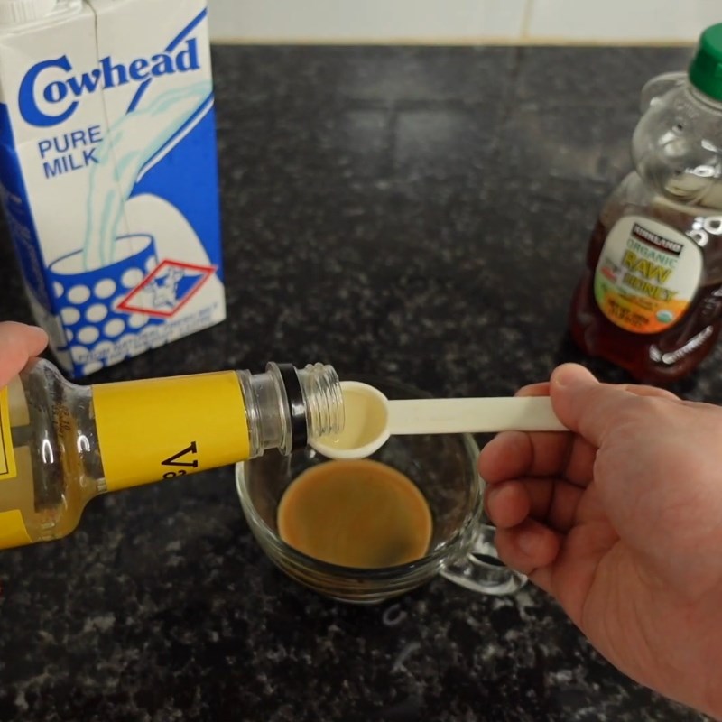 Step 2 Brew coffee with milk and honey Honey Milk Coffee