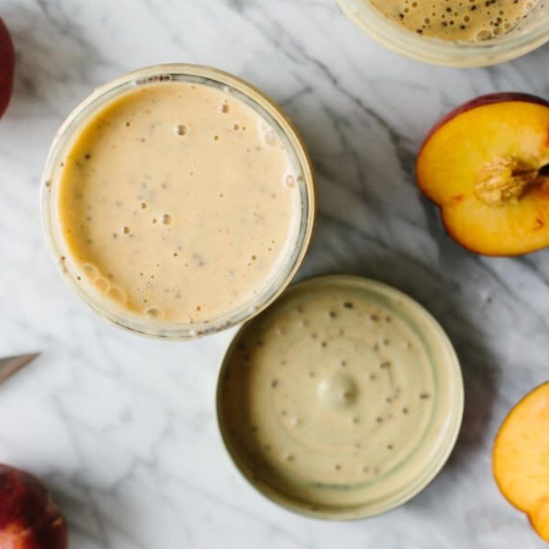 Step 4 Final Product Peach Chia Smoothie
