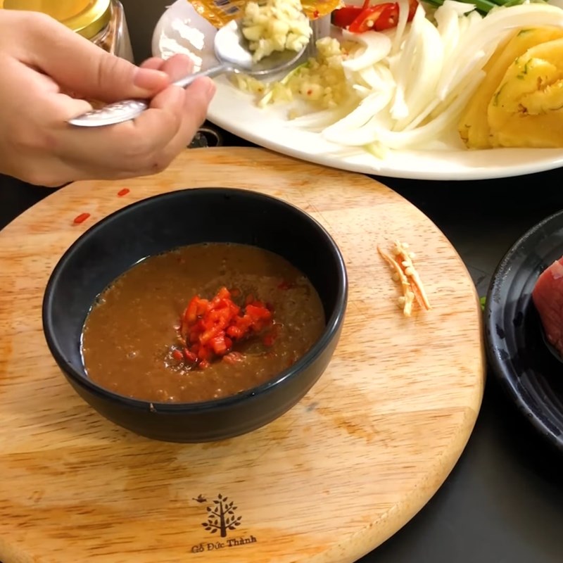 Step 2 Make the dipping sauce for Beef Hotpot