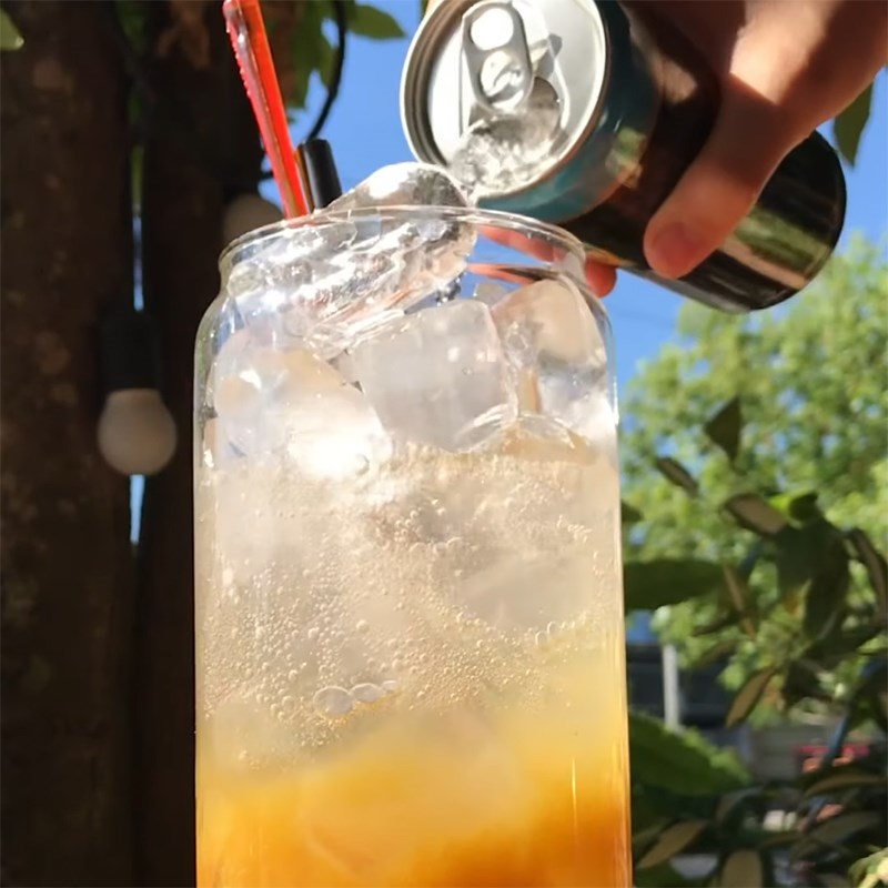 Step 3 Mix soda Mango soda
