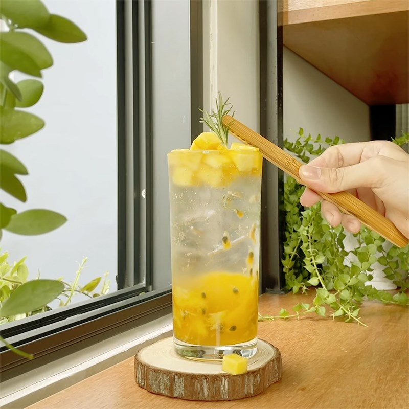 Step 3 Mixing Soda Mango Passion Fruit Soda