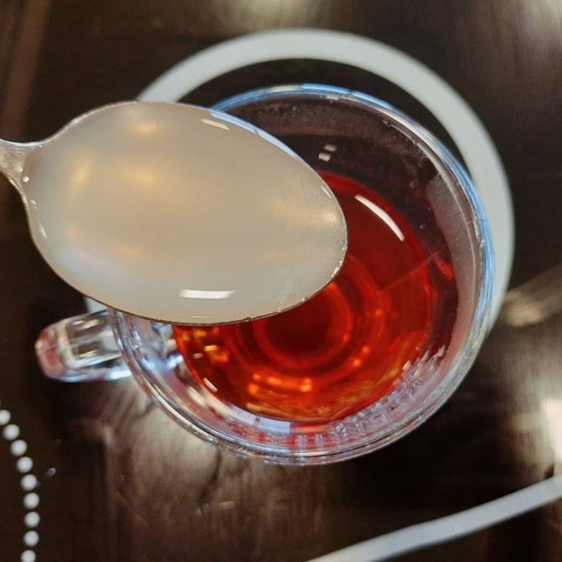 Step 2 Mix the peach tea for hot peach tea