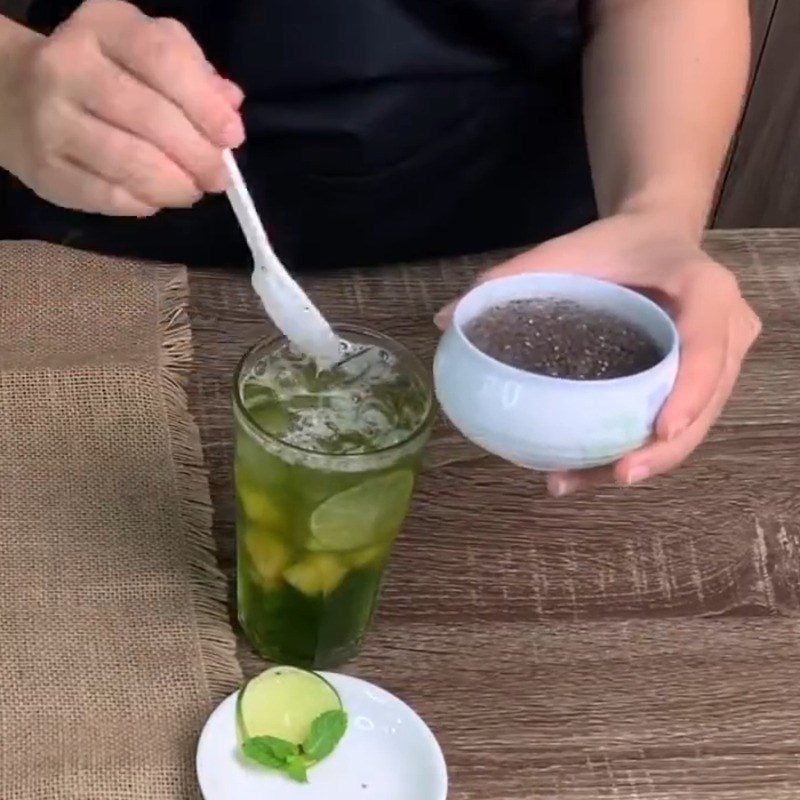 Step 3 Making melon tea Chia seed melon tea