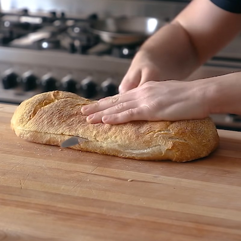Step 4 Spread butter and toast the bread Caesar salad garlic butter bread
