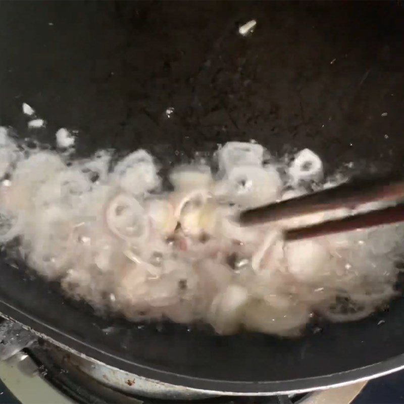 Step 4 Sauté onions Clam Porridge