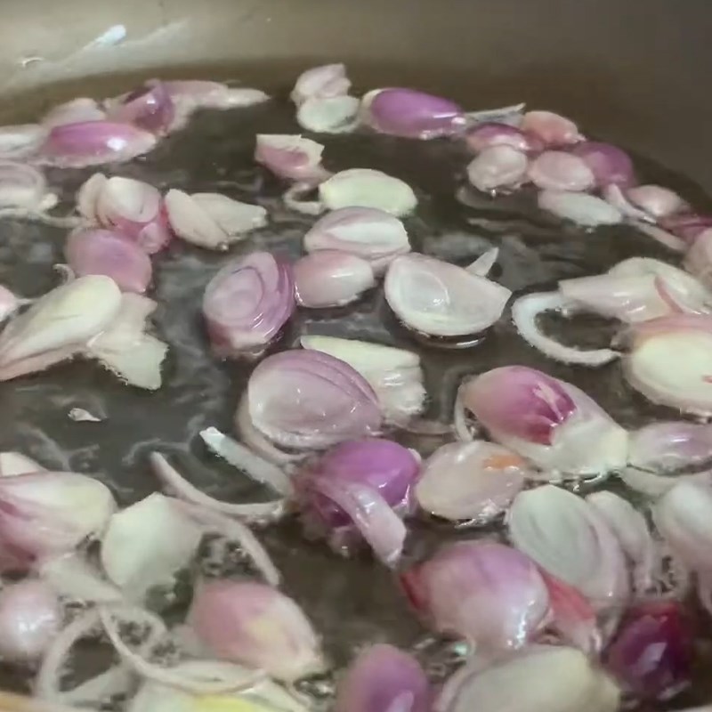Step 4 Fried Shallots Chicken Porridge with Perilla