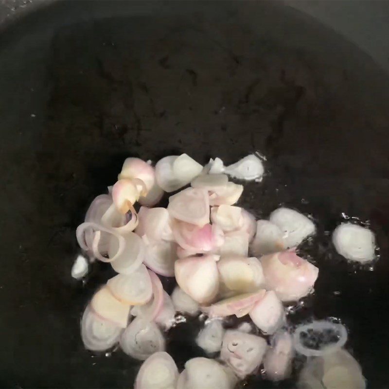 Step 4 Sauté onions Clam Porridge