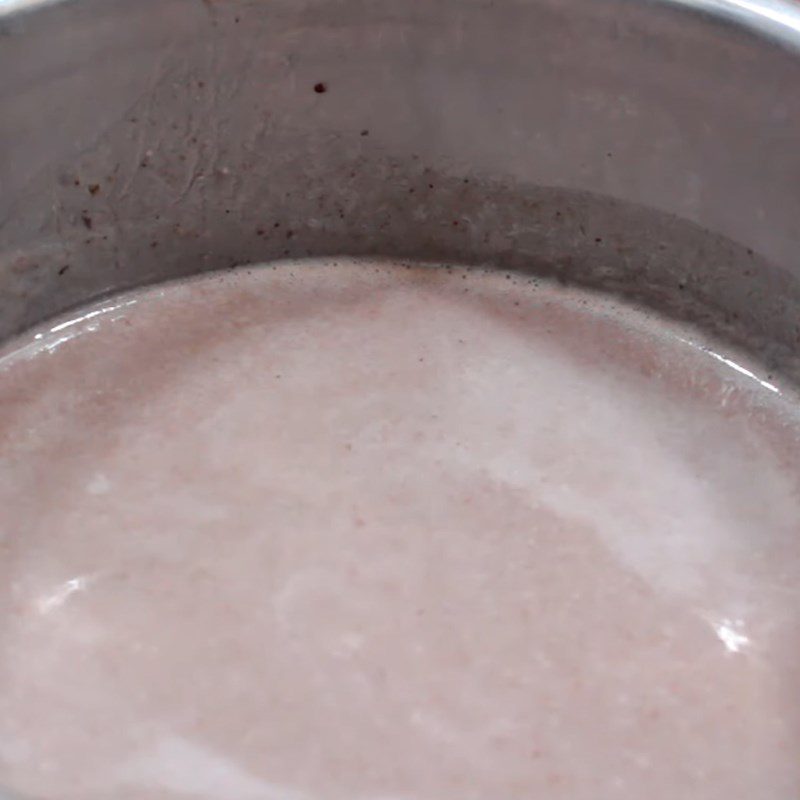 Step 3 Strain through red bean water Red bean milk