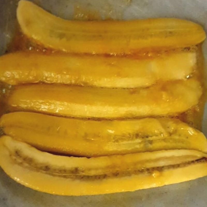 Step 3 Sautéing bananas Baked banana cake