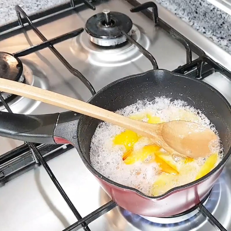 Step 2 Make peach jam for Peach Soda