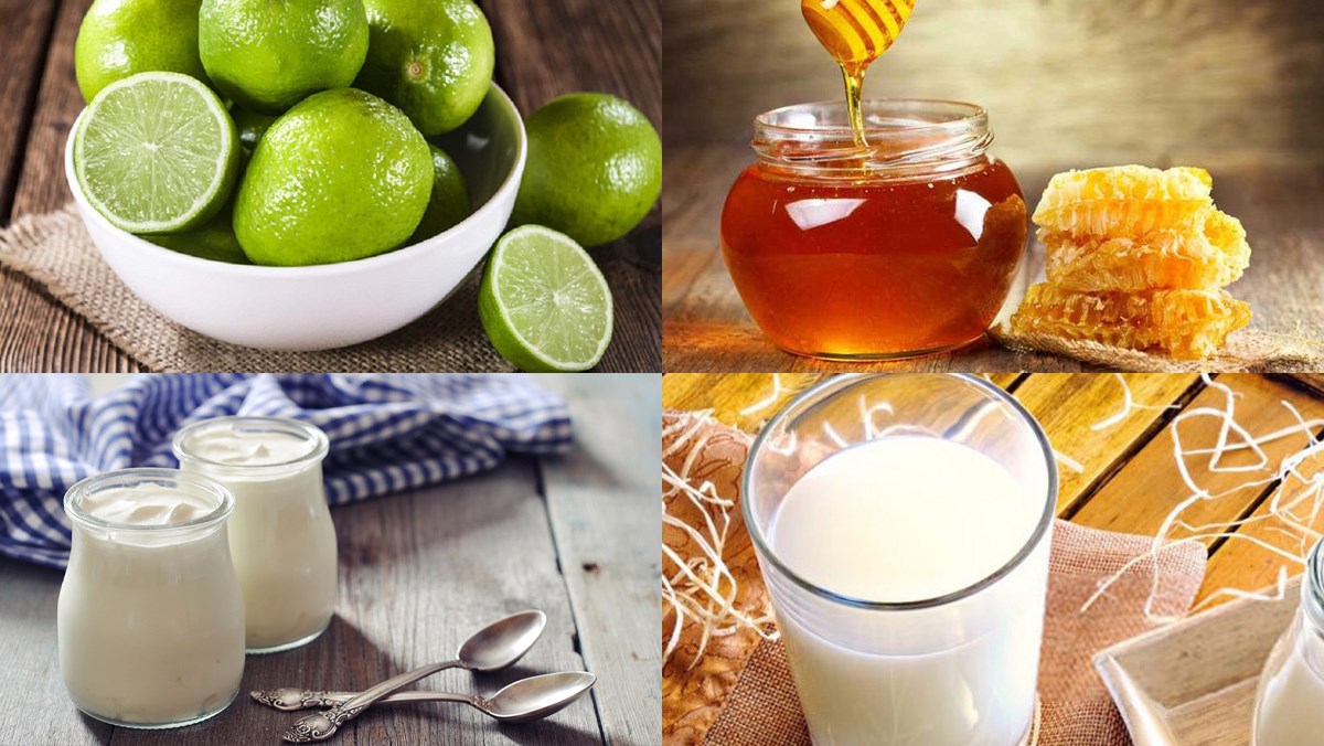 Ingredients for fresh lemon smoothie, lemon smoothie