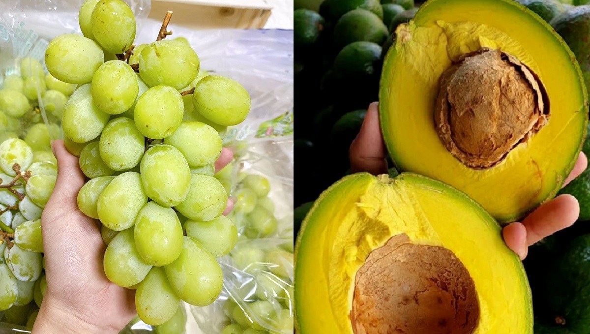 Ingredients for green grape smoothie