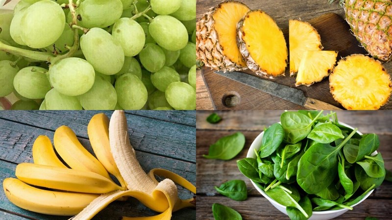 Ingredients for green grape smoothie
