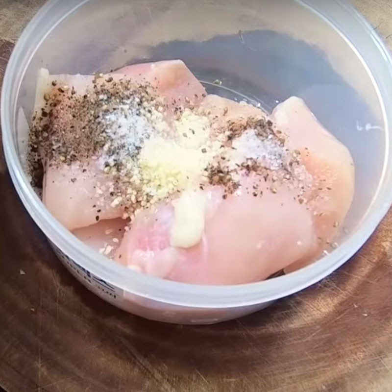 Step 2 Prepare chicken for Chicken Cheese Pizza