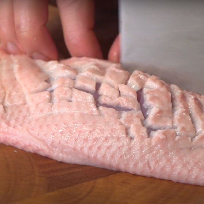 Step 1 Prepare duck breast for Soba noodles with teriyaki sauce
