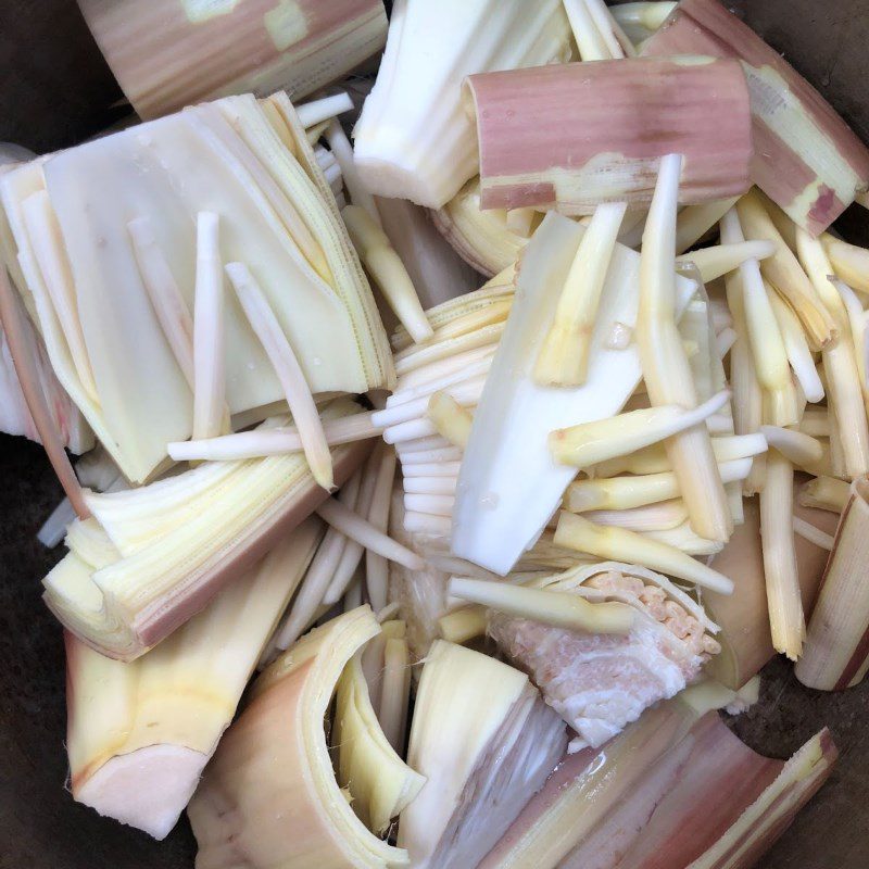 Step 1 Prepare the banana blossoms Banana Blossom Salad with Pork