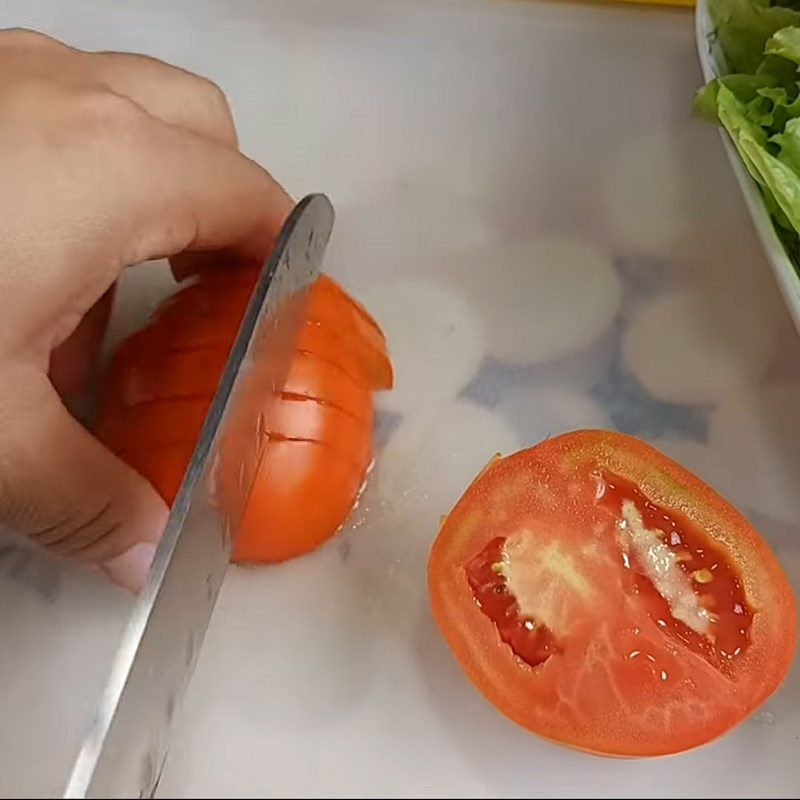 Step 1 Prepare the ingredients for Banana Flower with Tomato