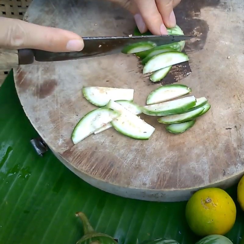 Step 1 Prepare the ingredients for Bitter Eggplant Salad with Dried Fish