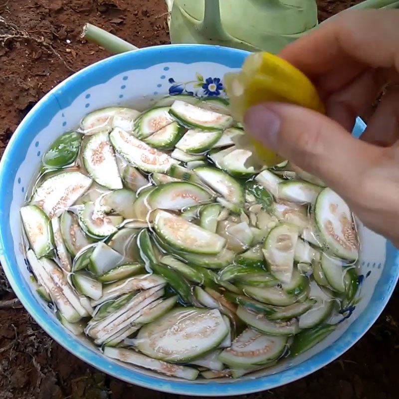 Step 1 Prepare the ingredients for Bitter Eggplant Salad with Dried Fish