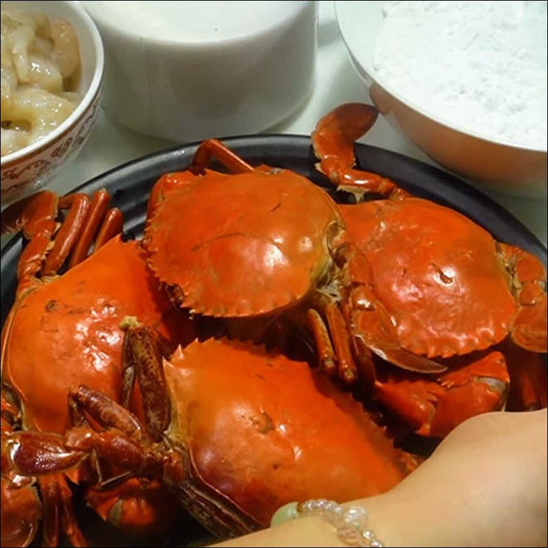 Step 1 Preparing the ingredients for Crab Cake with Coconut Milk