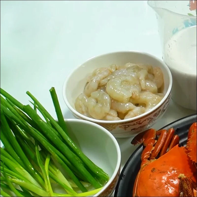 Step 1 Preparing the ingredients for Crab Cake with Coconut Milk