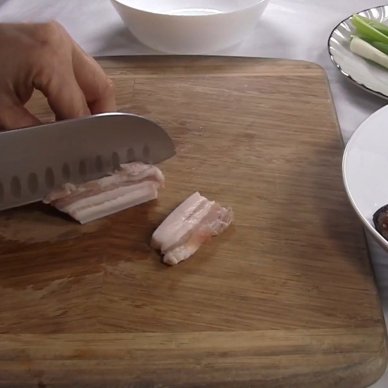 Step 1 Prepare the Ingredients for Mackerel Braised with Pork Belly