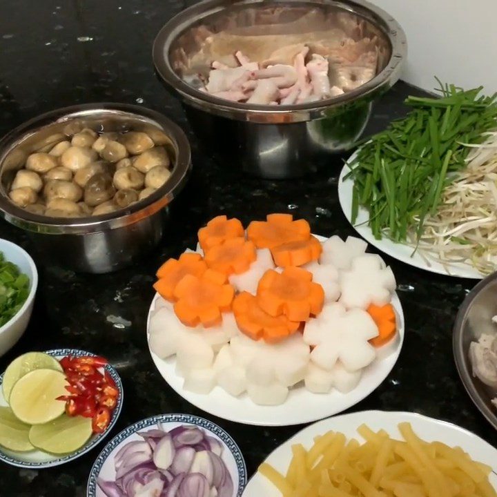 Step 2 Prepare other ingredients Pork Bone and Chicken Feet Noodles