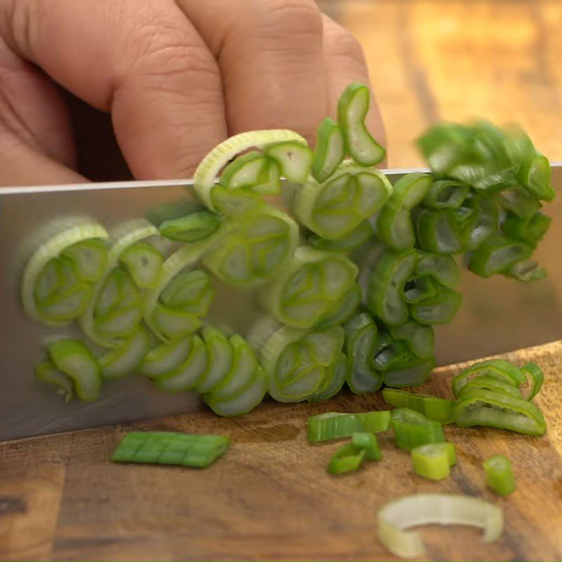 Step 4 Preparing other ingredients for beef and mushroom spring rolls