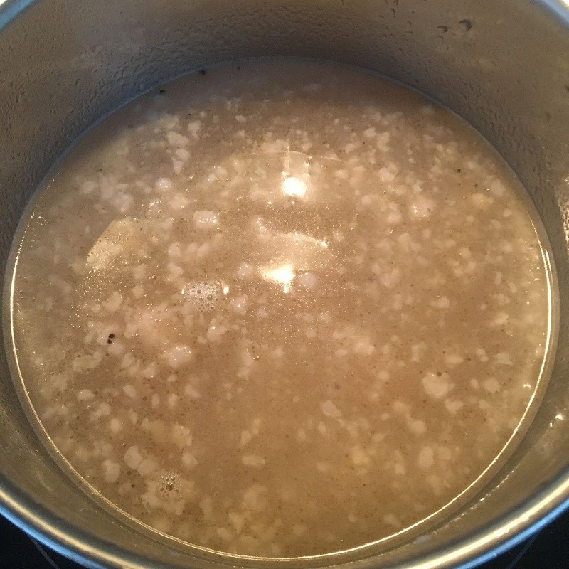 Step 2 Cook the soup for Ground meat papaya soup