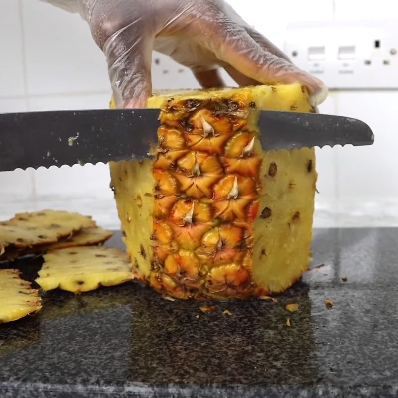 Step 1 Prepare the Orange and Pineapple for Red Artichoke Flower Pineapple Orange Tea
