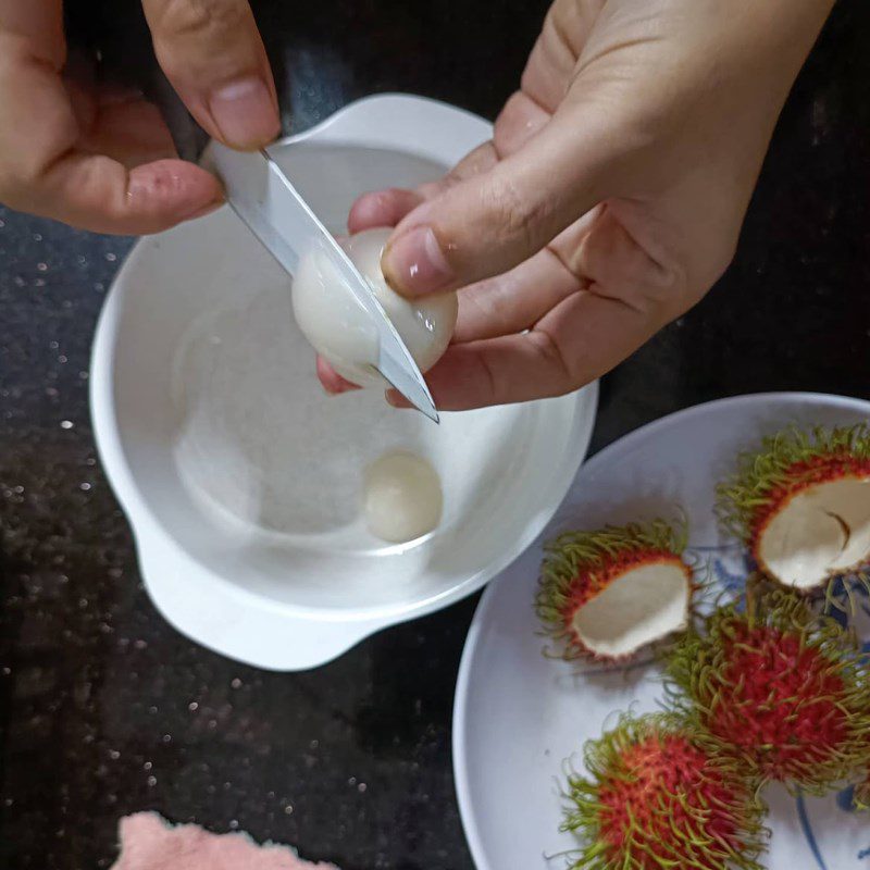 Step 2 Prepare the rambutan Rambutan Jelly
