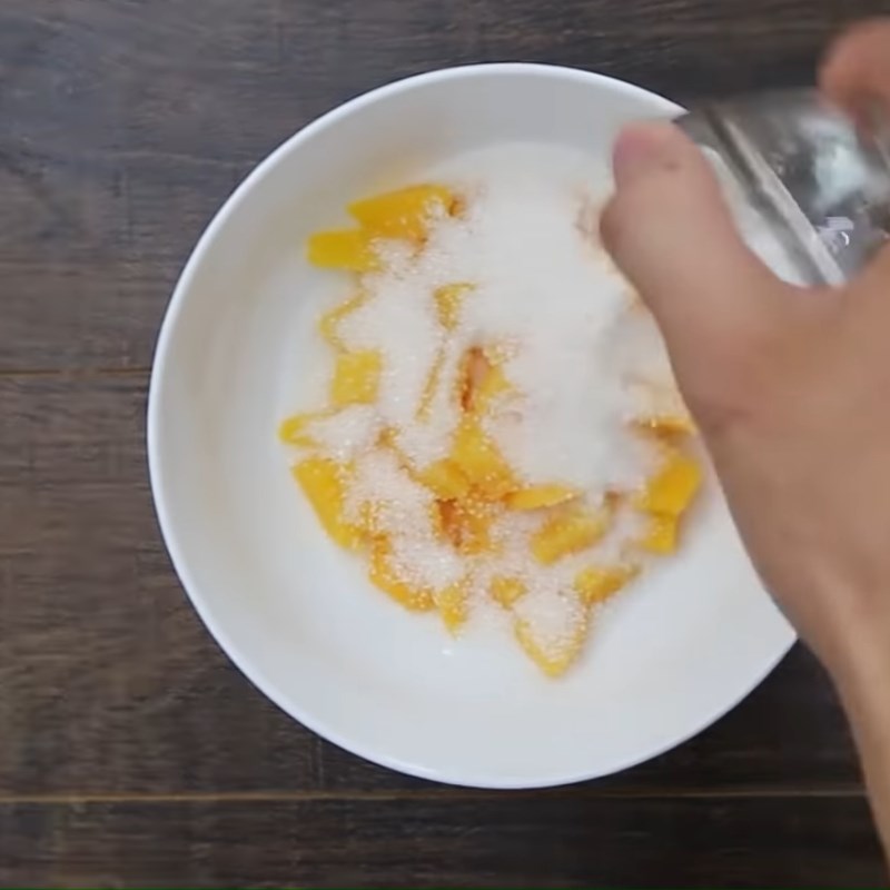 Step 1 Preparing the soaked peaches for Caramel Peach Soda