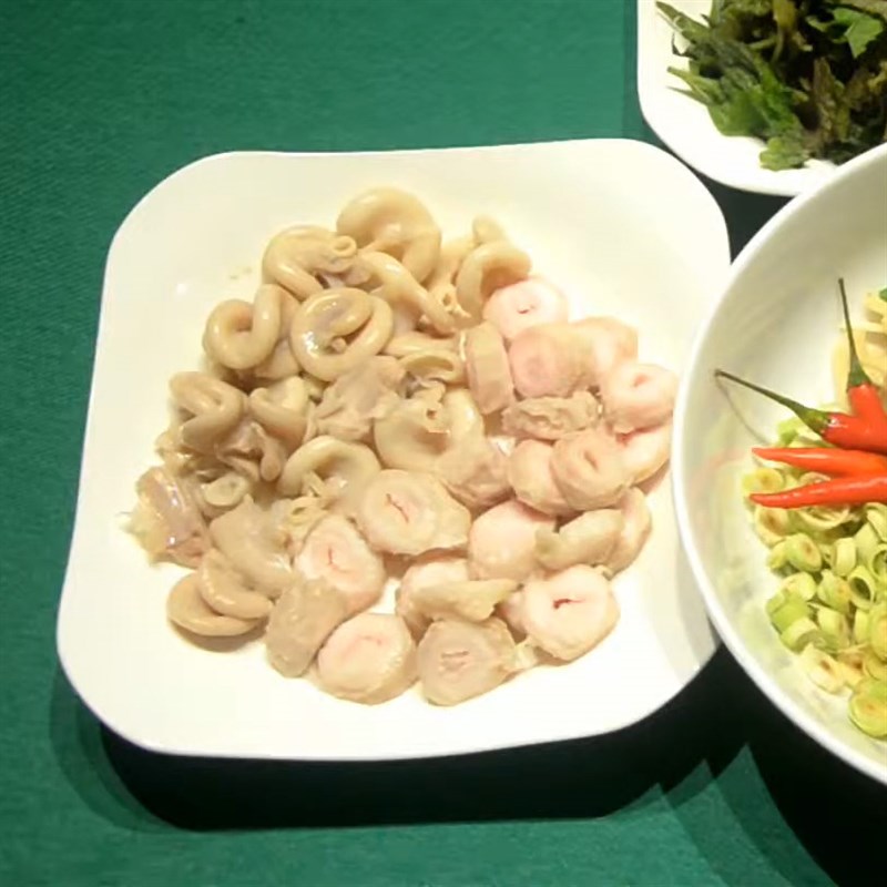 Step 1 Prepping the pork intestines Steamed Pork Intestines with Vietnamese Perilla