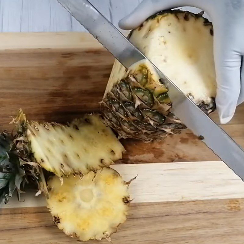 Step 1 Prepare pineapple and ginger Pineapple Lemon Ginger Juice