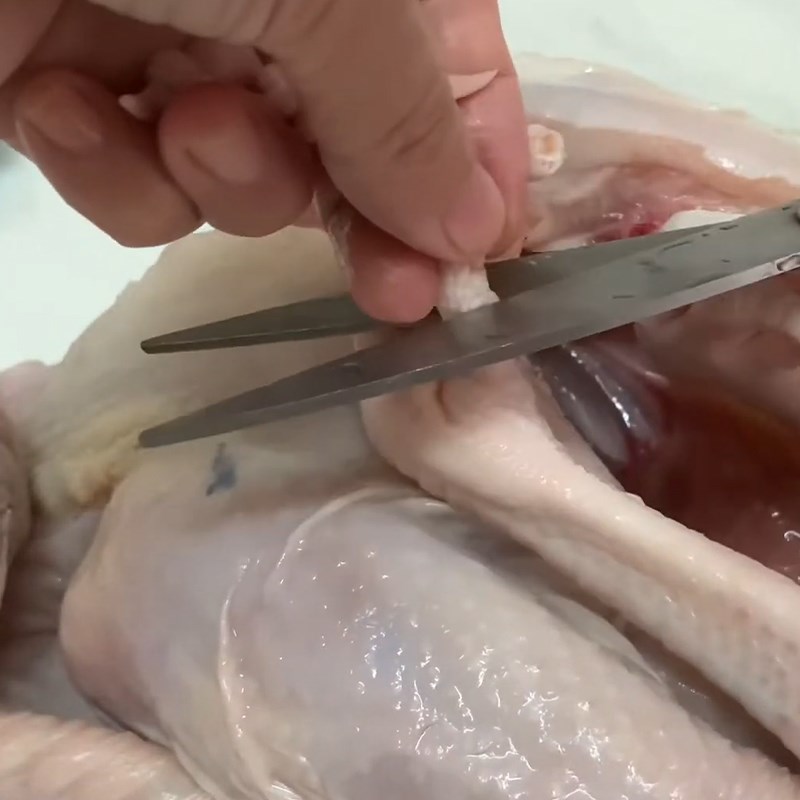 Step 2 Prepare the chicken for Chicken and Perilla Porridge