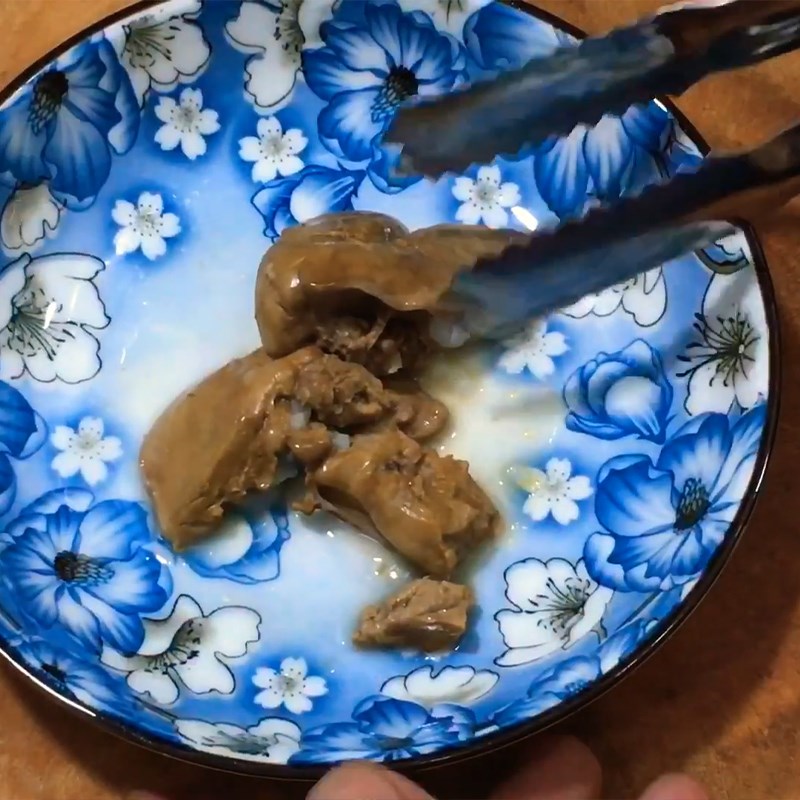 Step 1 Prepare chicken liver for Chicken Liver Congee with Broccoli