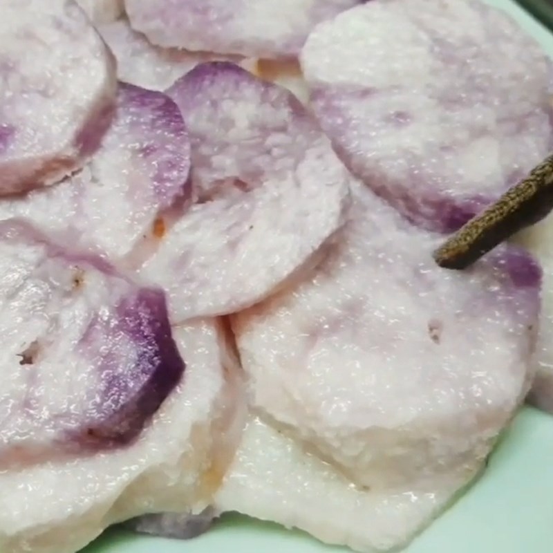 Step 1 Prepare purple yam Steamed Purple Yam Cake