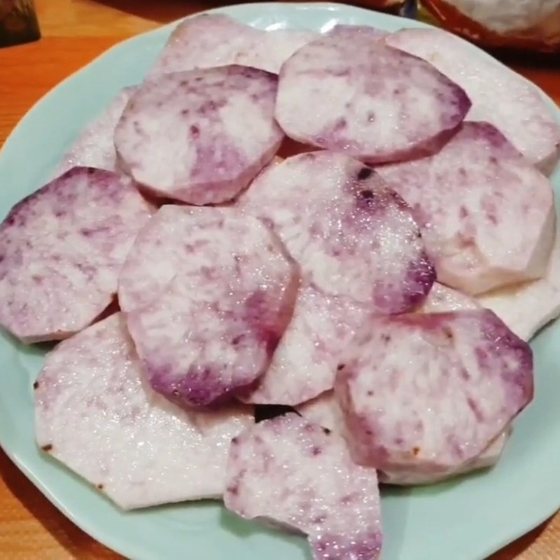 Step 1 Prepare purple yam Steamed Purple Yam Cake