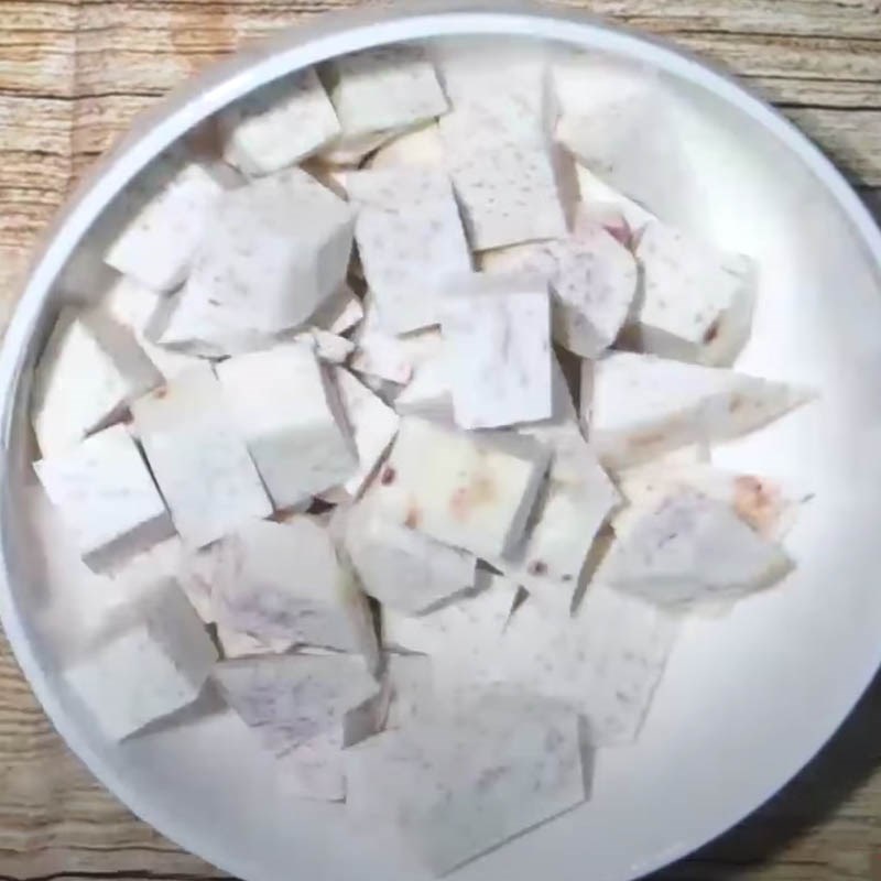 Step 2 Prepare taro Taro pudding with tapioca pearls