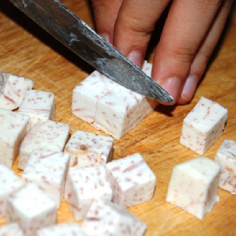 Step 2 Prepare the taro for Mung Bean Taro Pudding