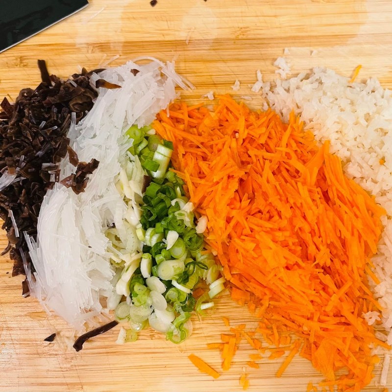 Step 1 Prepare ingredients for Crab Spring Rolls