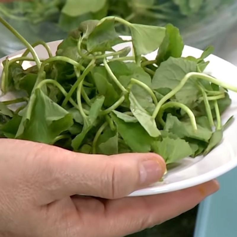Step 1 Prepare the ingredients for Vegetarian Water Pennywort Salad with Oyster Mushrooms