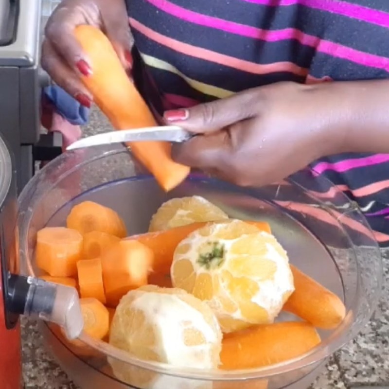 Step 1 Prepare ingredients for Orange Carrot Lettuce Juice