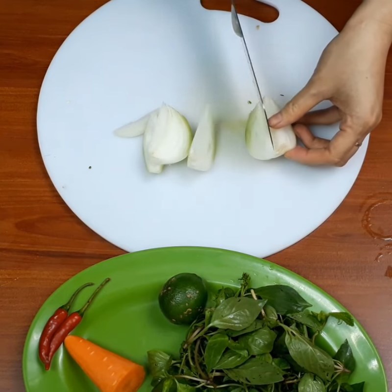 Step 1 Prepare the ingredients for Bitter Melon Salad with Shrimp and Pork