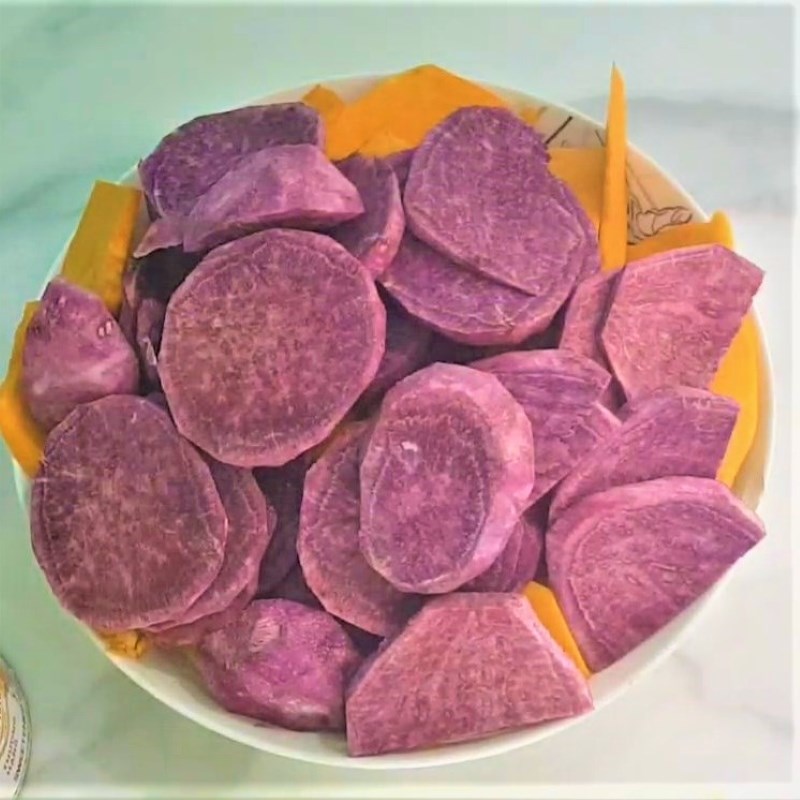 Step 1 Prepare the ingredients Purple Sweet Potato Pumpkin Milk