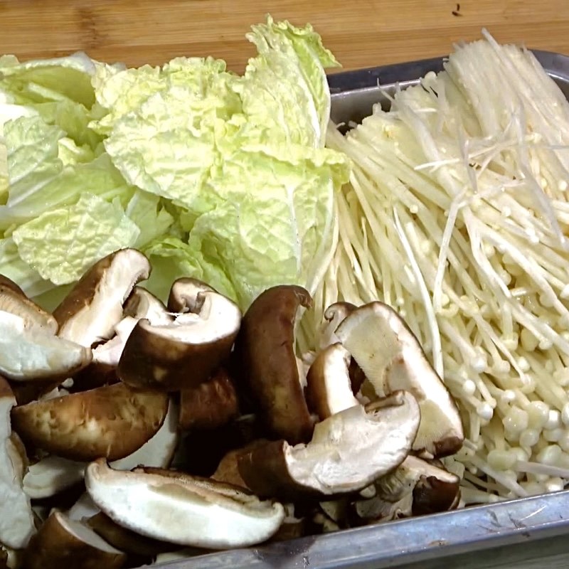 Step 2 Prepare ingredients for Mullet Head Fish Hotpot with Taro
