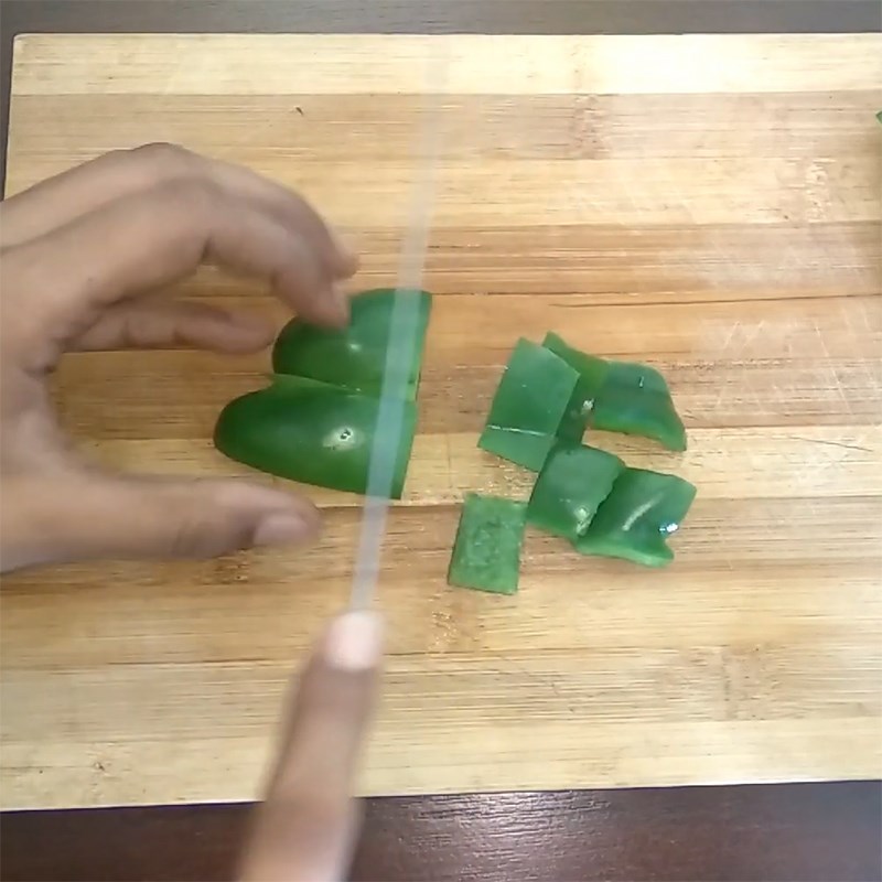 Step 3 Prepare vegetables for chicken bell pepper sandwich
