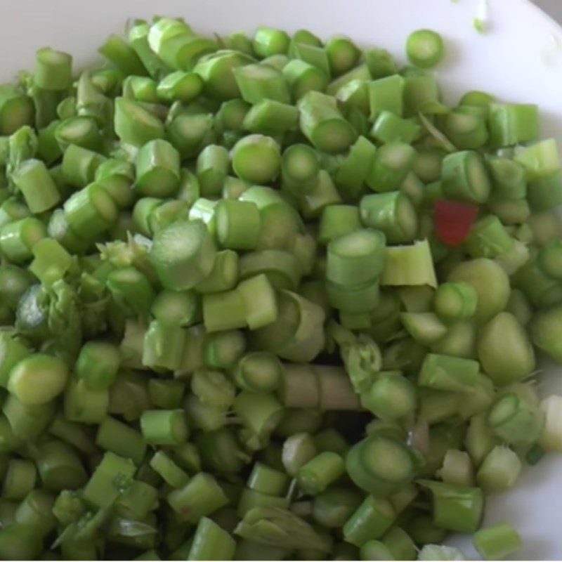 Step 1 Prepare vegetables Korean egg fried rice rolls