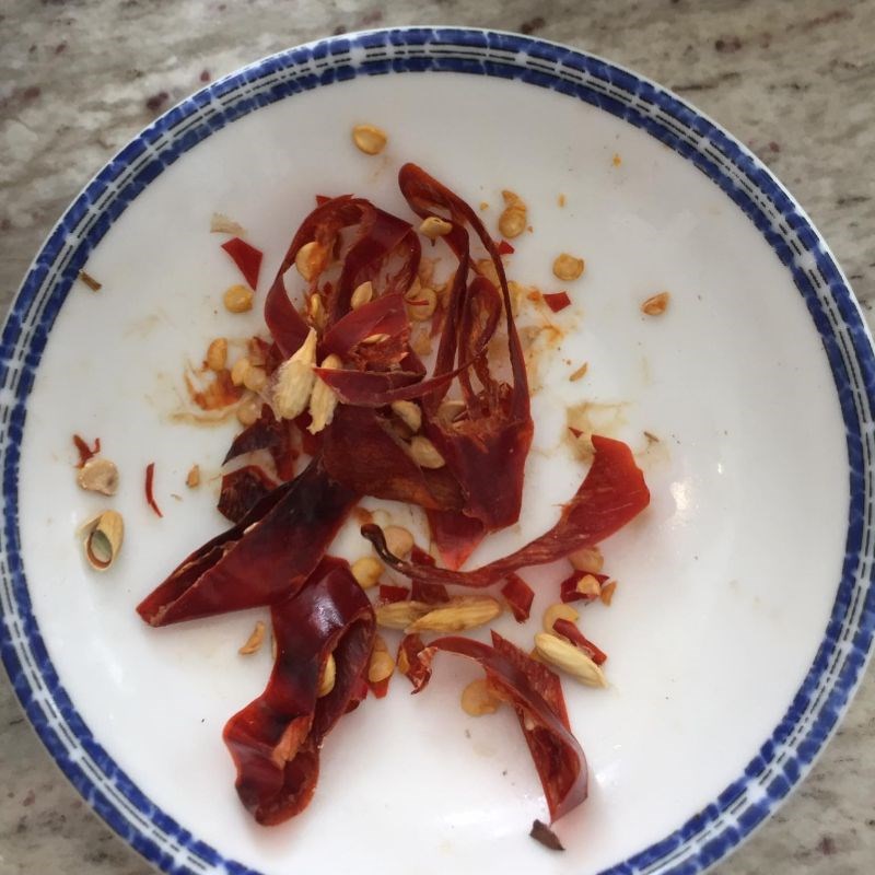 Step 2 Prepare vegetables for kho quet with dried shrimp