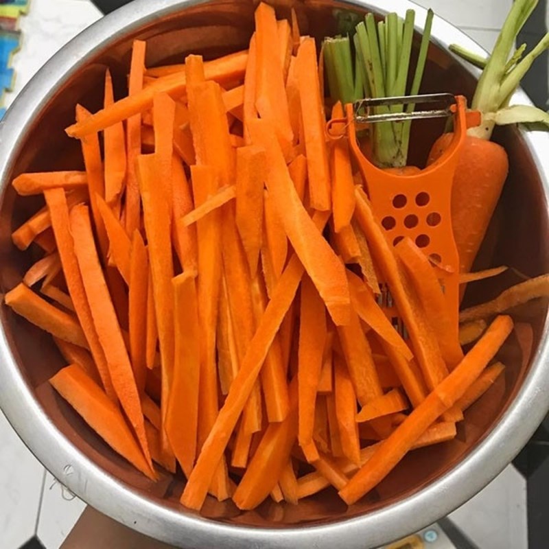 Step 1 Prepare vegetables Fish paste wrapped in fried vegetables